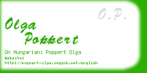 olga poppert business card